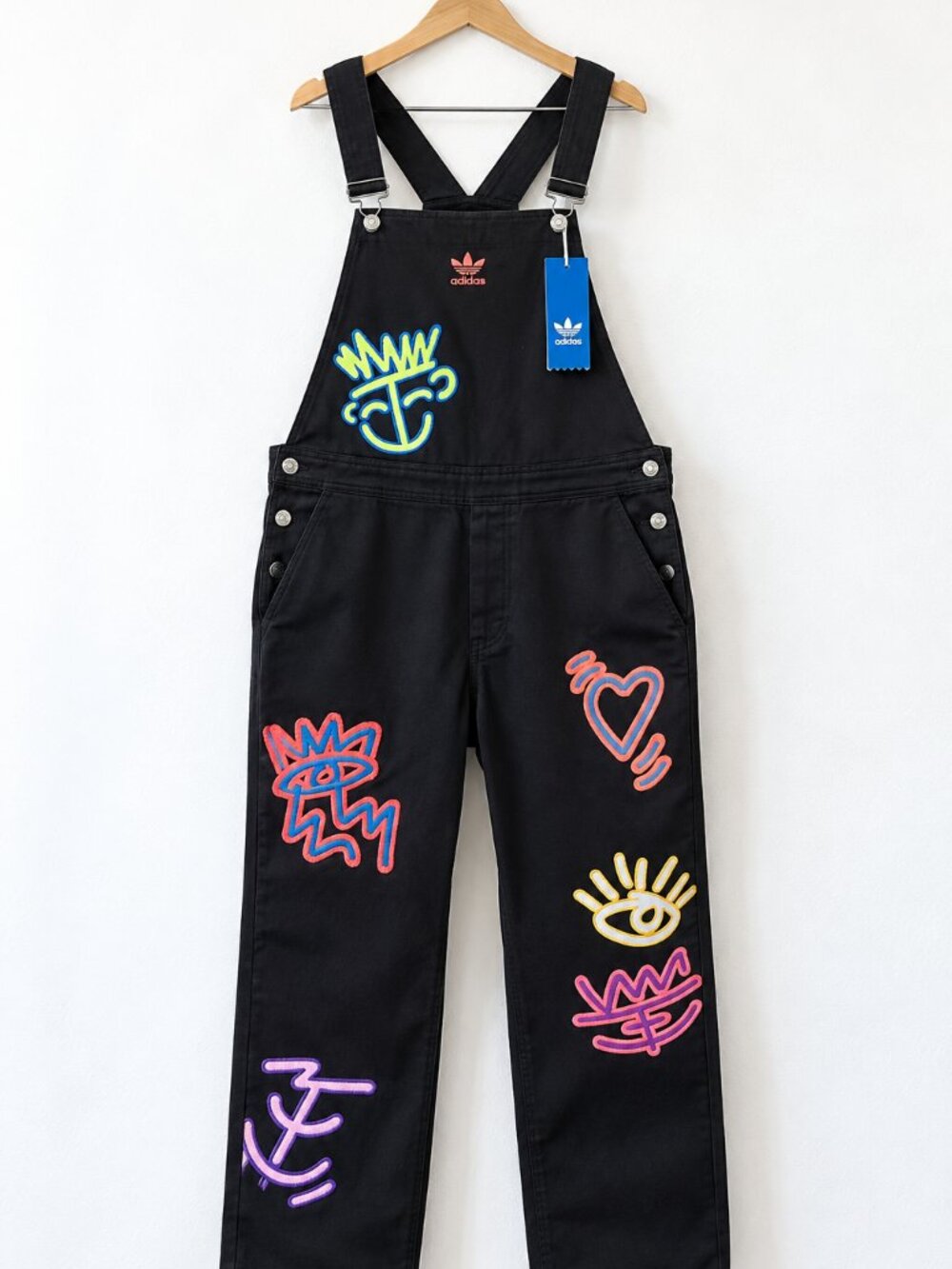 adidas x Kris Andrew Small Love Unites Overalls Unisex XL Black NWT